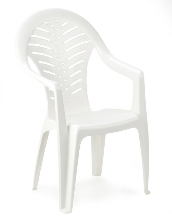 Židle vysoká OCEÁN - bílá