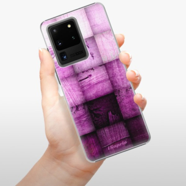 Plastové pouzdro iSaprio - Purple Squares - Samsung Galaxy S20 Ultra