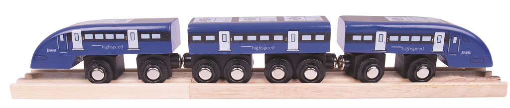Bigjigs Rail Rychlík High Speed 1 modrý