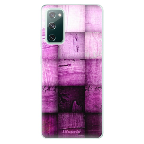 Odolné silikonové pouzdro iSaprio - Purple Squares - Samsung Galaxy S20 FE
