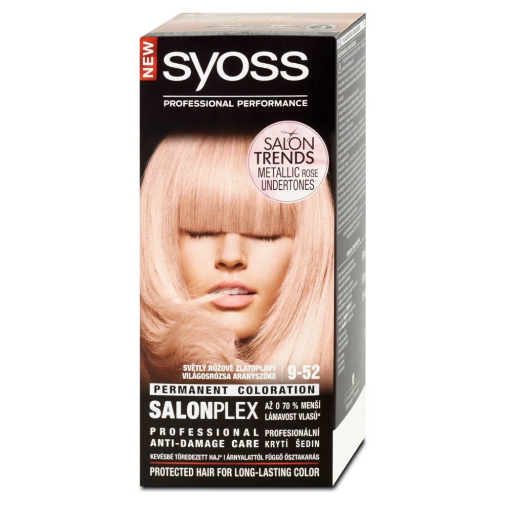 Professional barva na vlasy Světlý růžově zlatoplavý 9-52