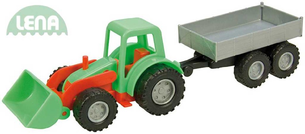 LENA Traktor mini Compact s přívěsem (auto na písek)
