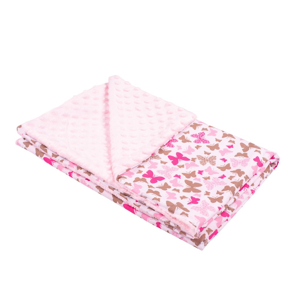 Dětská deka z Minky New Baby - 80x102 cm - růžová
