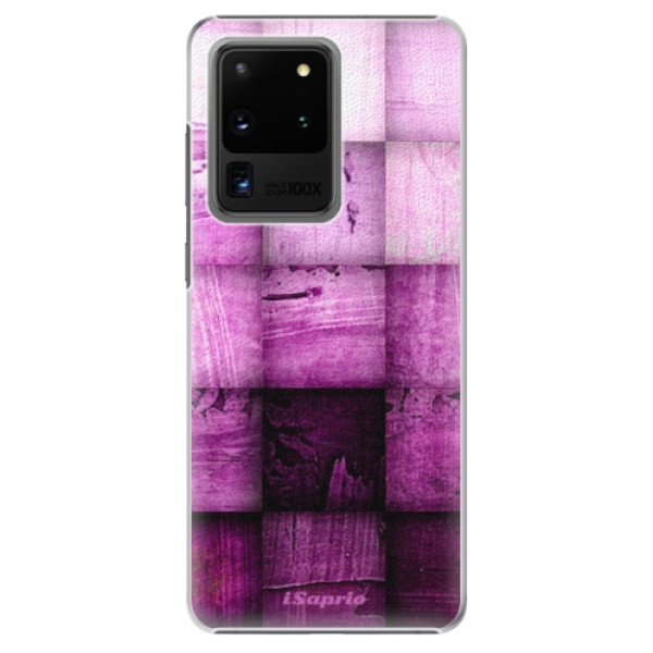 Plastové pouzdro iSaprio - Purple Squares - Samsung Galaxy S20 Ultra