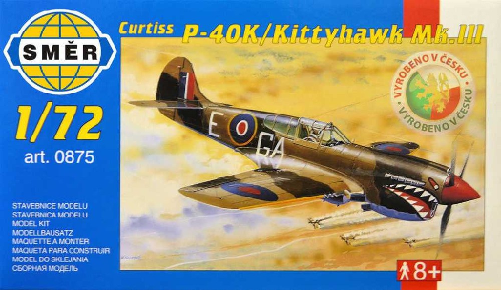 SMĚR Model letadlo Curtiss P 40 K 1:72 (stavebnice letadla)