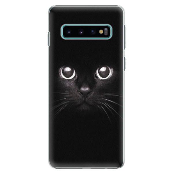 Plastové pouzdro iSaprio - Black Cat - Samsung Galaxy S10