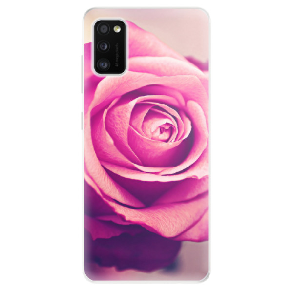 Odolné silikonové pouzdro iSaprio - Pink Rose - Samsung Galaxy A41
