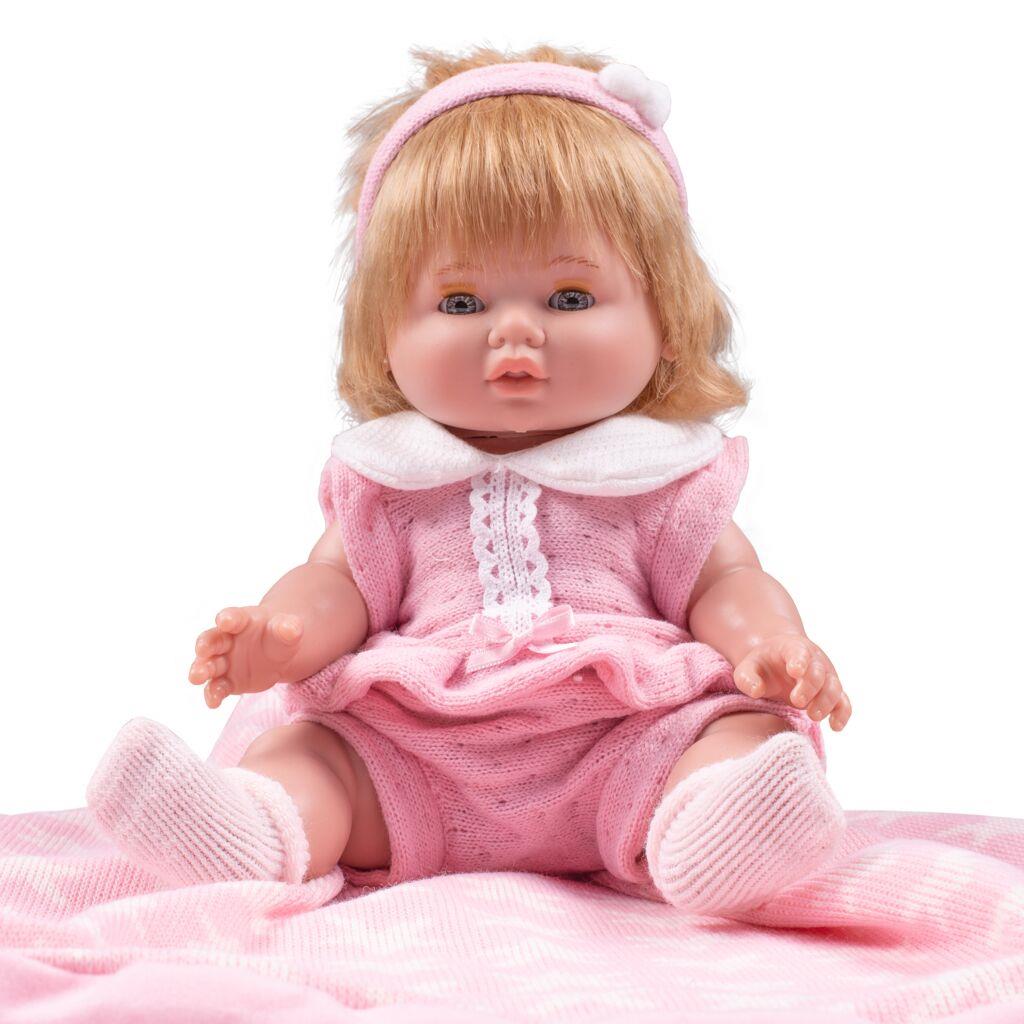 Luxusní dětská panenka-miminko Berbesa Amalia 34cm (poškozený obal) - růžová