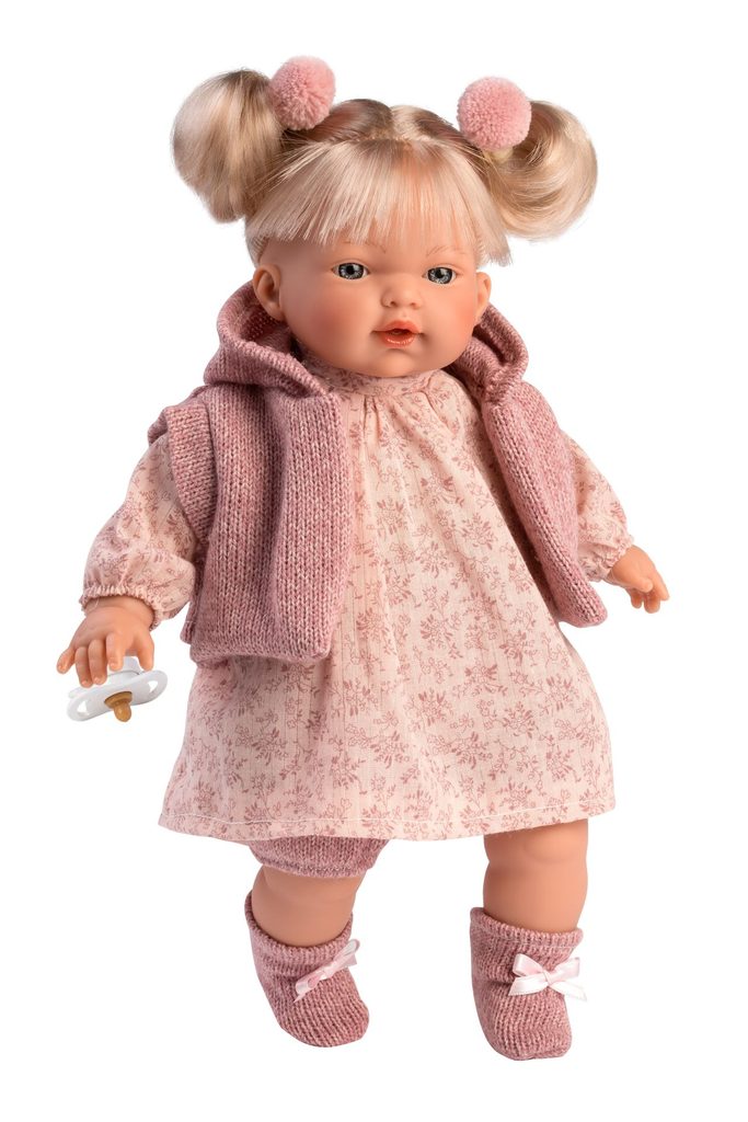 Llorens 33130 ARIANA - realistická panenka se zvuky a měkkým látkovým tělem - 33 cm
