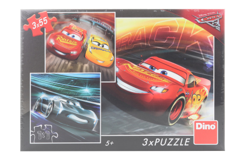 Puzzle Cars 3: Trénink 3 x 55 dílků