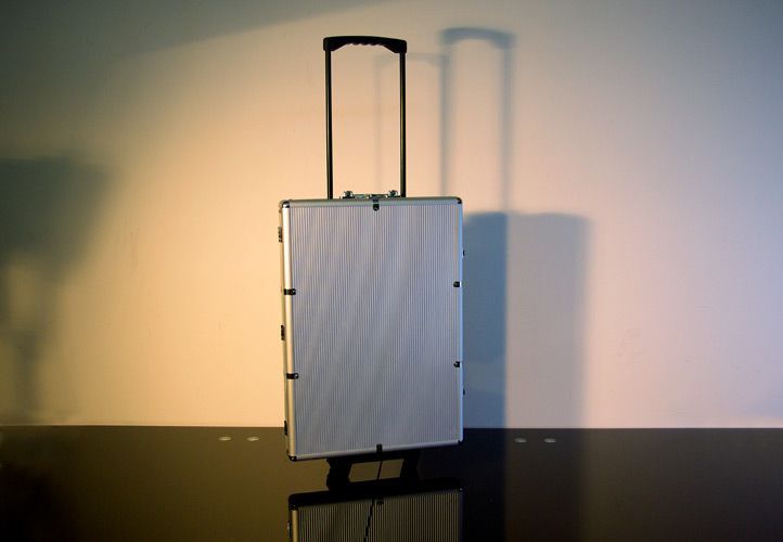 Hliníkový kufr na 1000 ks žetonů s příslušenstvím Trolley