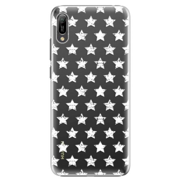 Plastové pouzdro iSaprio - Stars Pattern - white - Huawei Y6 2019