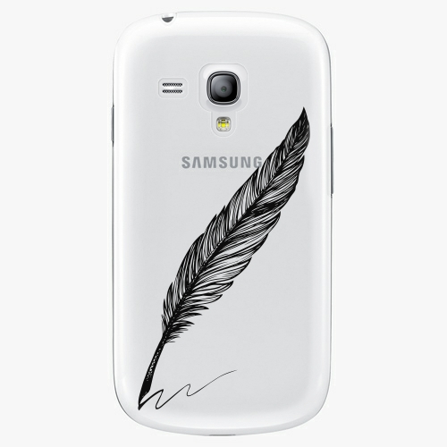 Plastový kryt iSaprio - Writing By Feather - black - Samsung Galaxy S3 Mini