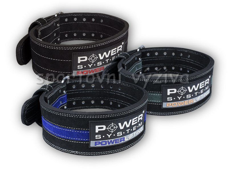 PowerSystem opasek - POWERLIFTING-blue-xxl-102-121cm