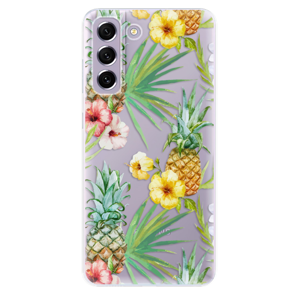Odolné silikonové pouzdro iSaprio - Pineapple Pattern 02 - Samsung Galaxy S21 FE 5G