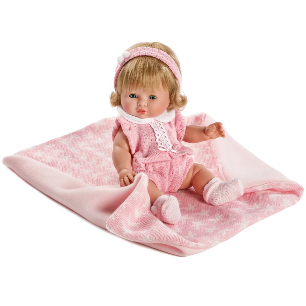 Luxusní dětská panenka-miminko Berbesa Amalia 34cm - růžová
