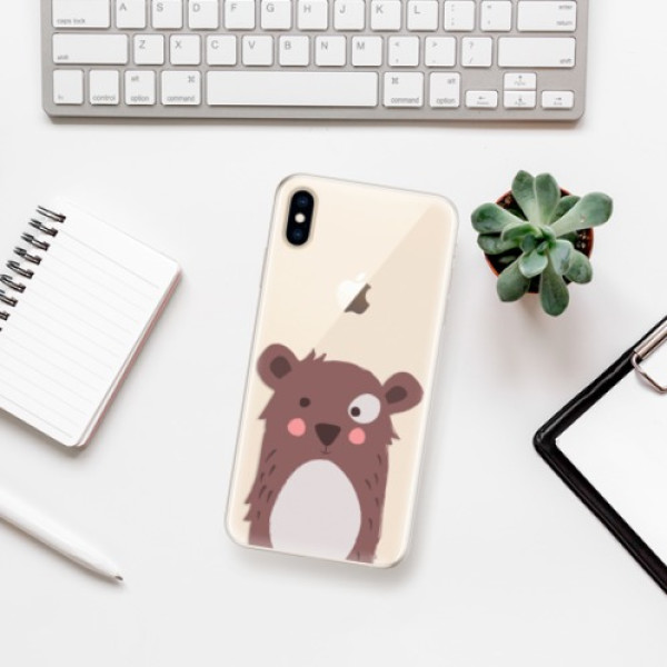 Silikonové pouzdro iSaprio - Brown Bear - iPhone XS Max
