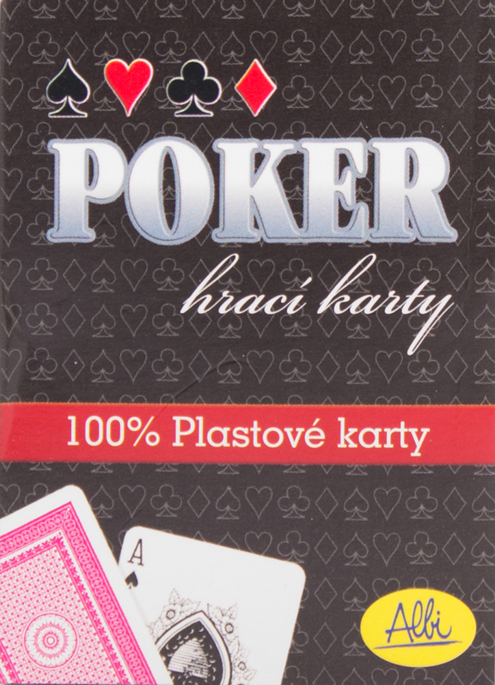 ALBI Poker plastové karty červené