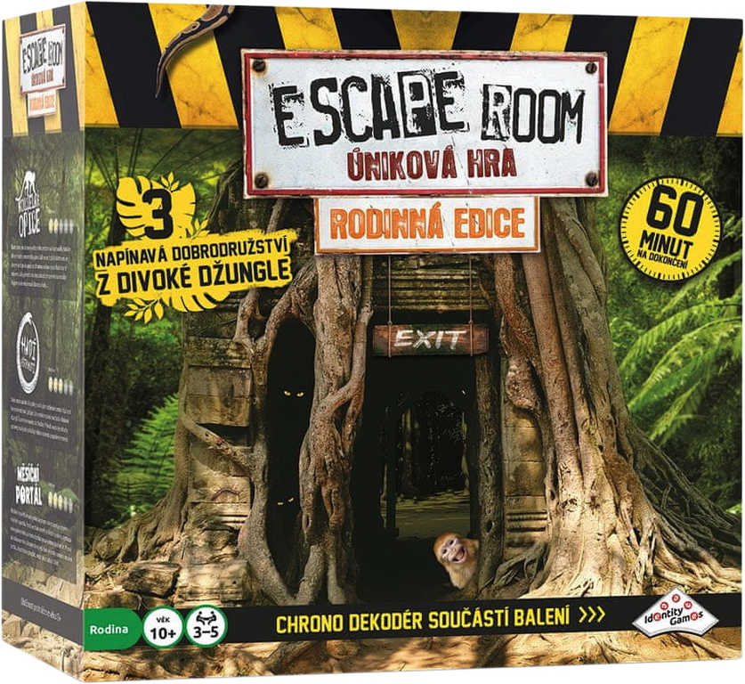ADC Hra úniková Escape Room Rodinná edice 3 scénáře *SPOLEČENSKÉ HRY*