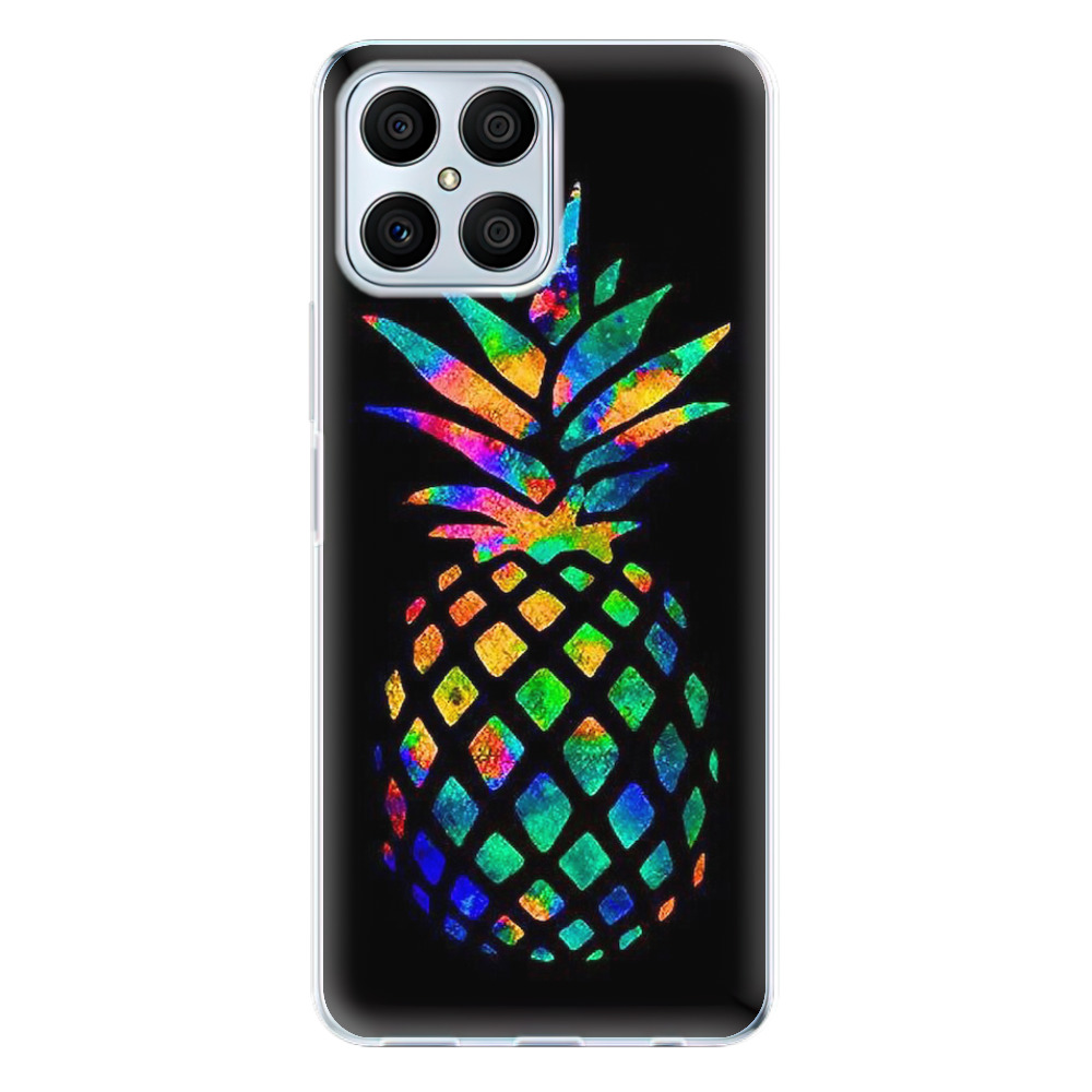 Odolné silikonové pouzdro iSaprio - Rainbow Pineapple - Honor X8