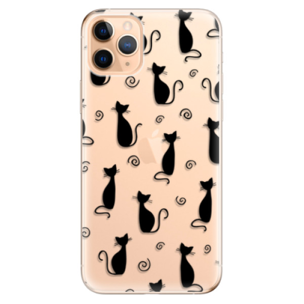Odolné silikonové pouzdro iSaprio - Cat pattern 05 - black - iPhone 11 Pro Max