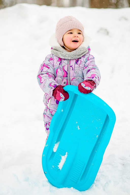 Boby dětské malé plastové 63x36cm na sníh 3 barvy