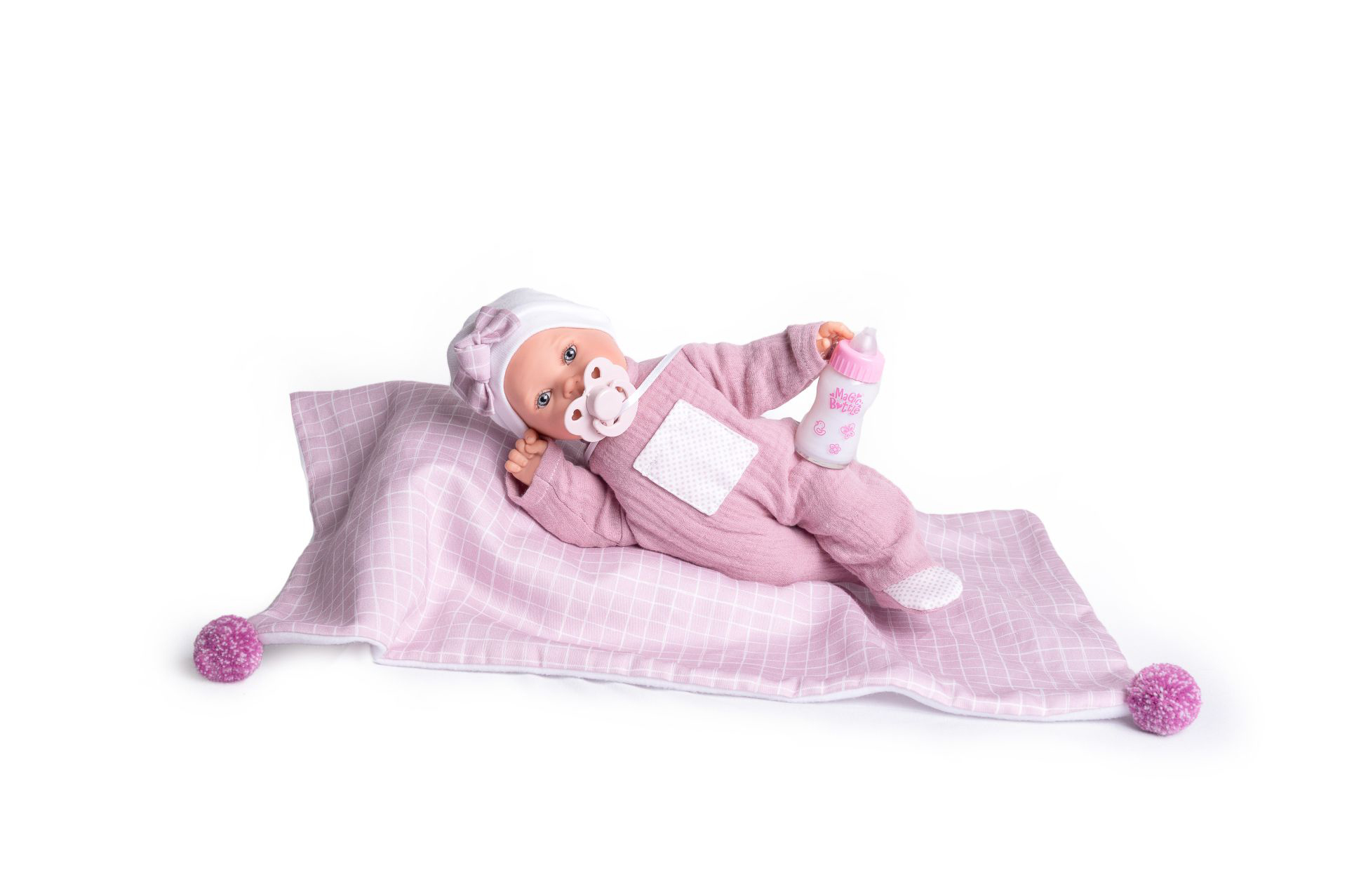 Antonio Juan 11218 KIKA - realistická panenka se zvuky a měkkým látkovým tělem - 27 cm
