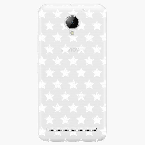 Plastový kryt iSaprio - Stars Pattern - white - Lenovo C2