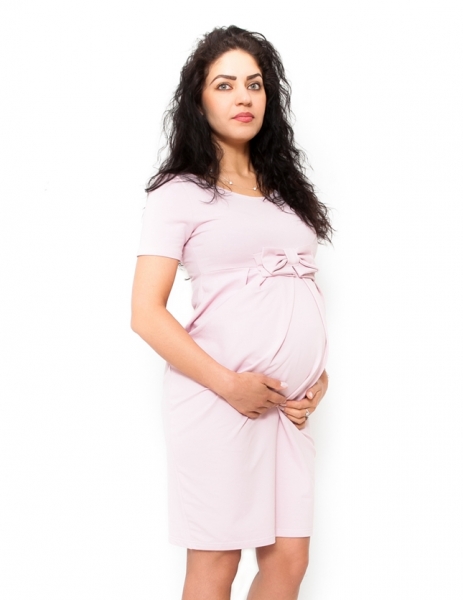 Be MaaMaa Těhotenské šaty Vivian - světle růžová, vel. XL - XL (42)