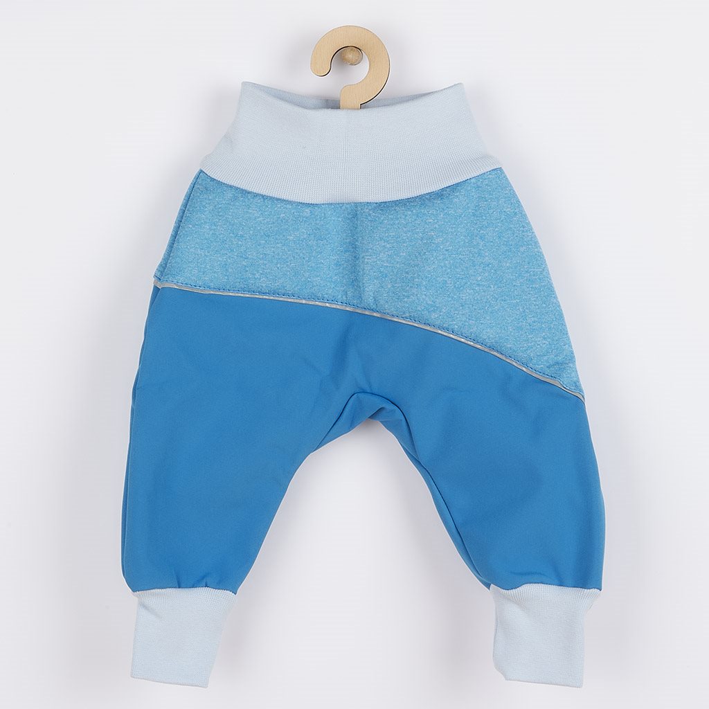 Softshellové kojenecké kalhoty New Baby - modrá/98 (2-3r)