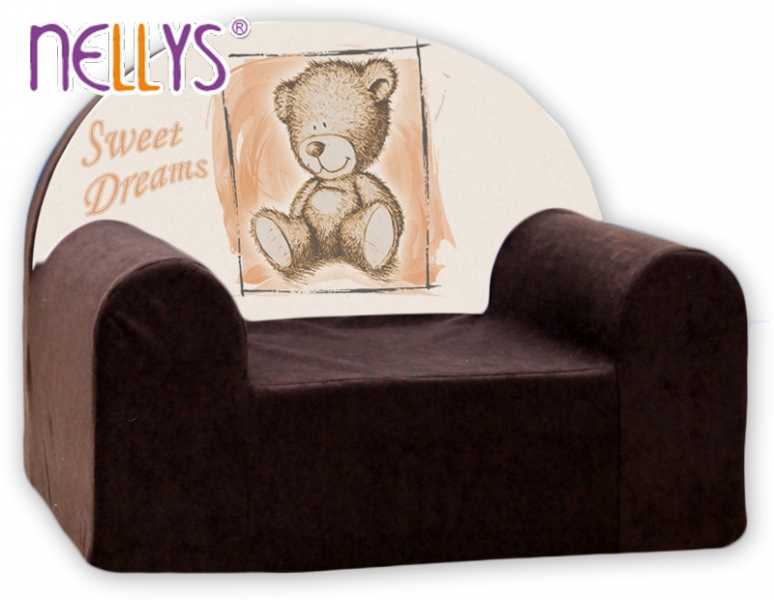 Náhradní potah na dětské křeslo Nellys - Sweet Dreams by Teddy - hnědé