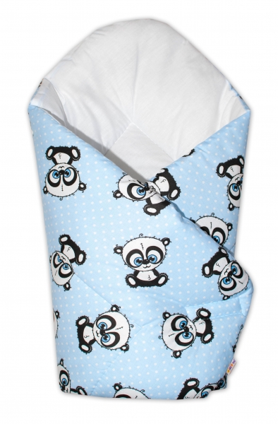 Novorozenecká zavinovačka Cute Animals, 75x75 cm, Baby Nellys - modrá