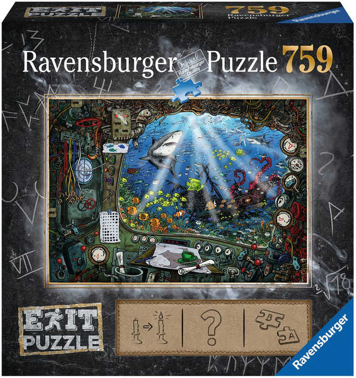 RAVENSBURGER Hra puzzle únikové V ponorce 759 dílků 70x50cm skládačka 2v1