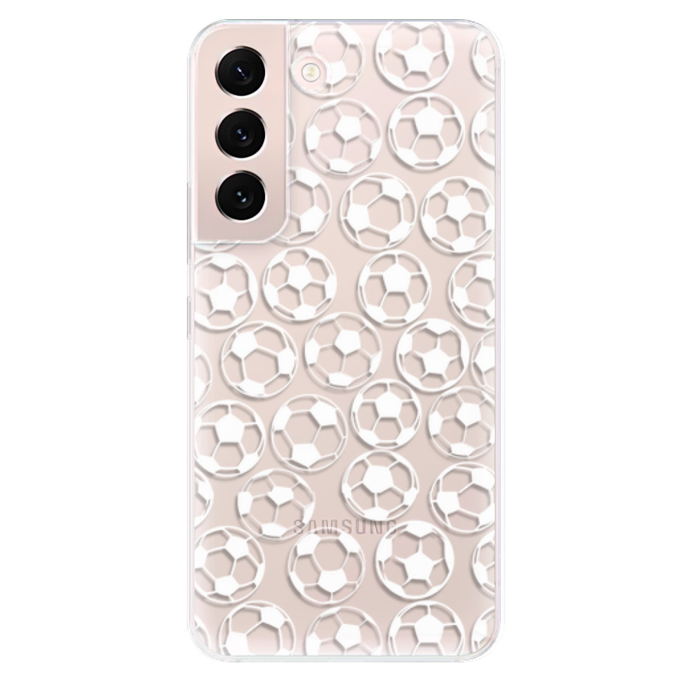 Odolné silikonové pouzdro iSaprio - Football pattern - white - Samsung Galaxy S22 5G