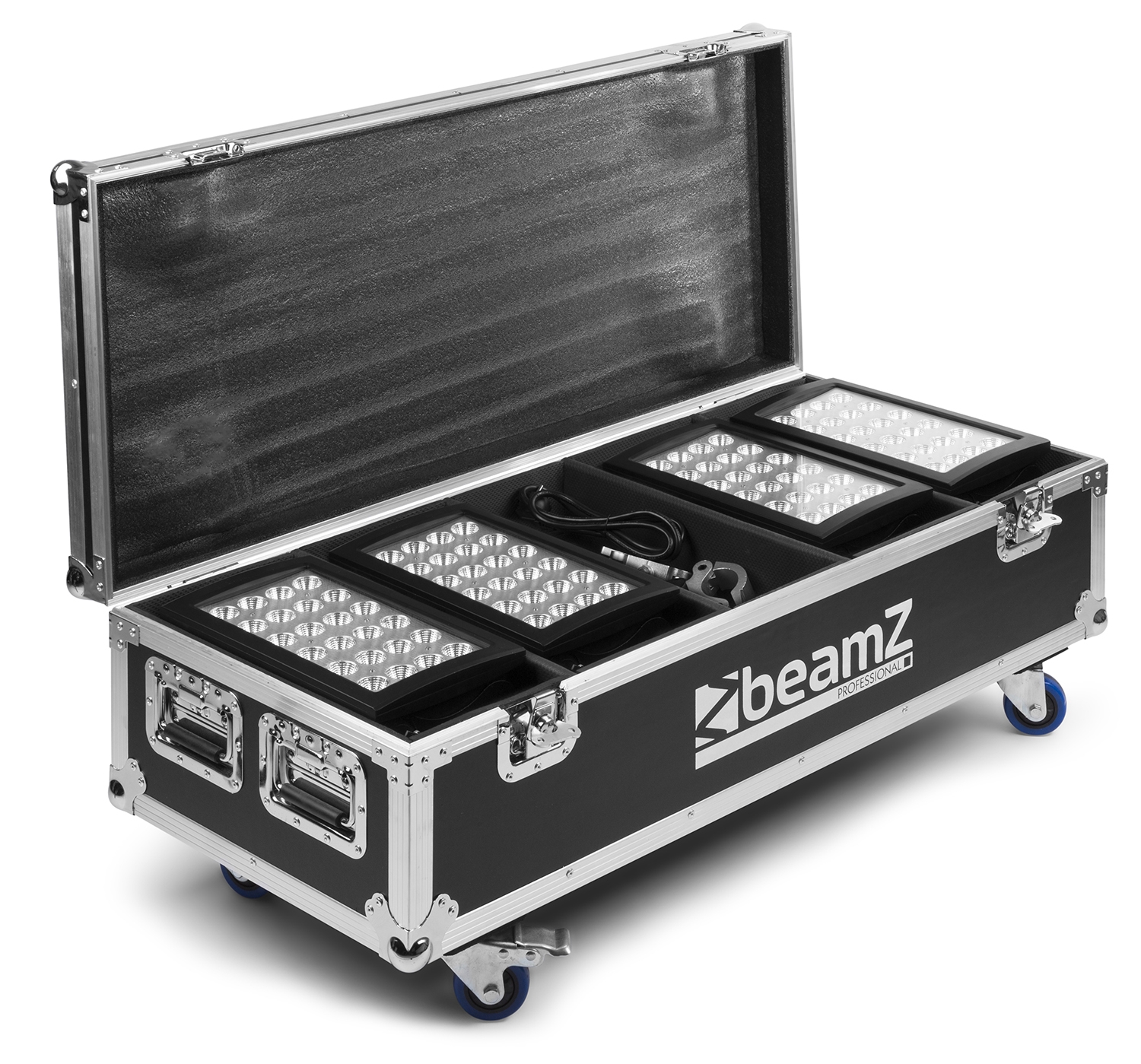 BeamZ Professional Flightcase FL4 pro 4ks Star-Color 240/360 Wash Lights