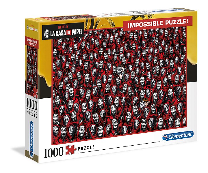Clementoni Puzzles - Puzzle 1000 dílků Impossible - La Casa de Papel