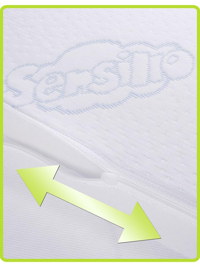 Kojenecký polštář - klín Sensillo 59x37 cm - bílá
