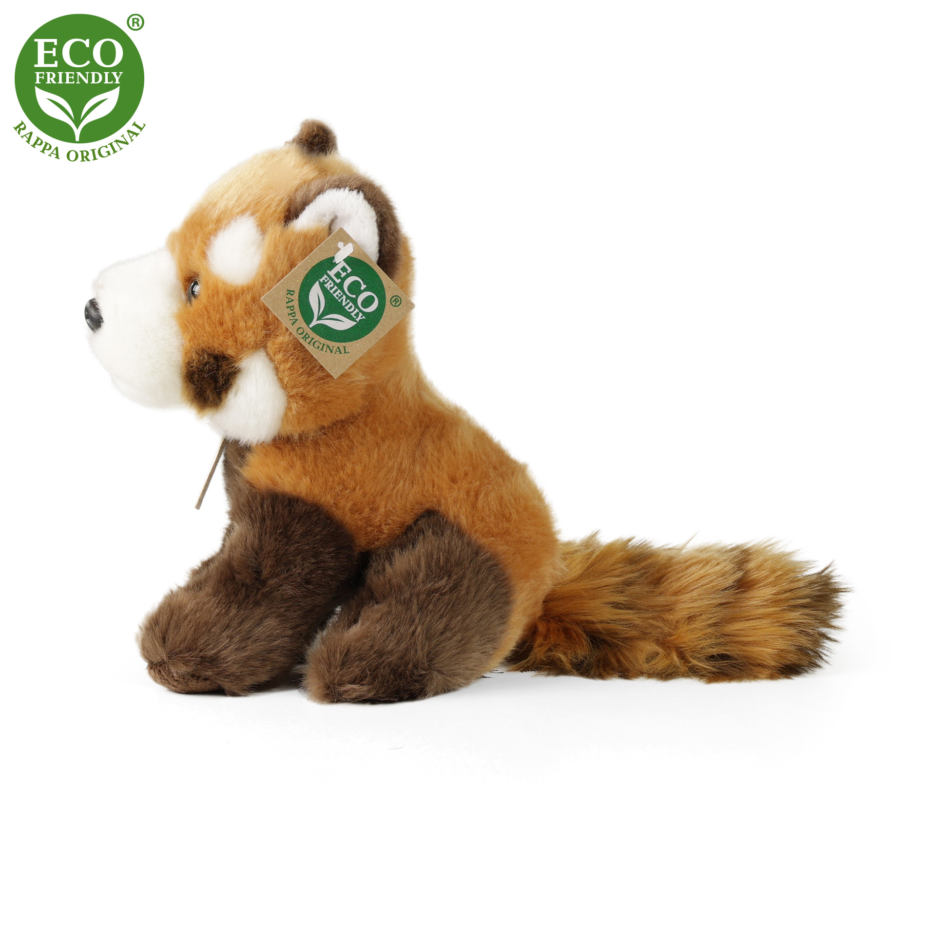 Rappa Eco-Friendly - Plyšová panda červená sedící 18 cm