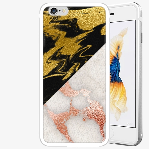 Plastový kryt iSaprio - Shining Marble - iPhone 6 Plus/6S Plus - Silver
