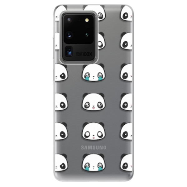 Odolné silikonové pouzdro iSaprio - Panda pattern 01 - Samsung Galaxy S20 Ultra