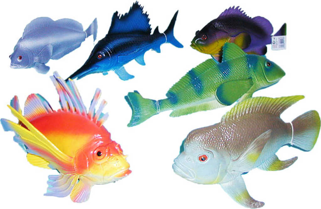 Rybka tropická 24-36cm figurka ryba 6 druhů plast