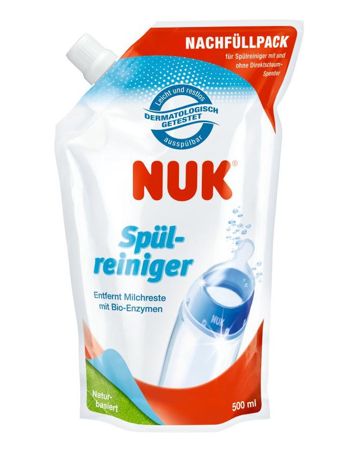 Mycí prostředek na láhve a savičky NUK - náhradní balení 500ml - dle obrázku