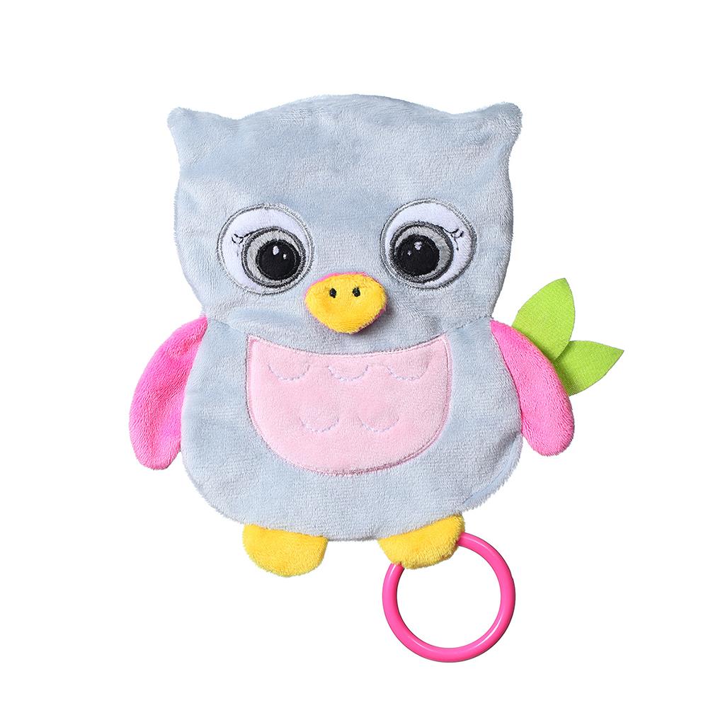 Plyšová hračka Baby Ono Flat Owl Celeste - šedá