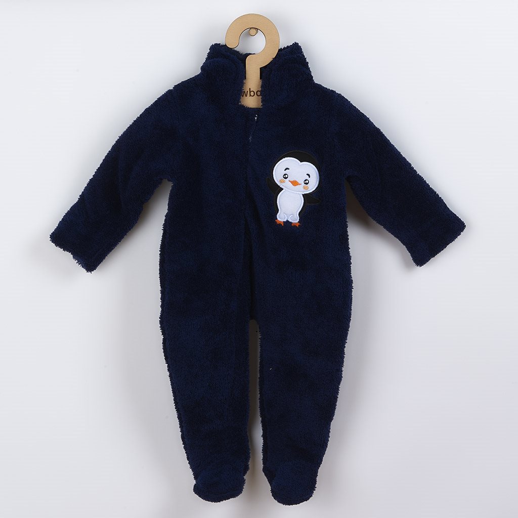 Zimní dětská kombinéza New Baby Penguin - tmavě - modrá/74 (6-9m)
