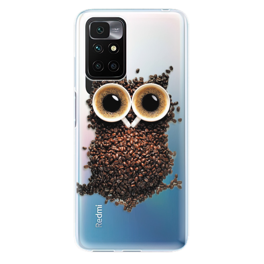 Odolné silikonové pouzdro iSaprio - Owl And Coffee - Xiaomi Redmi 10