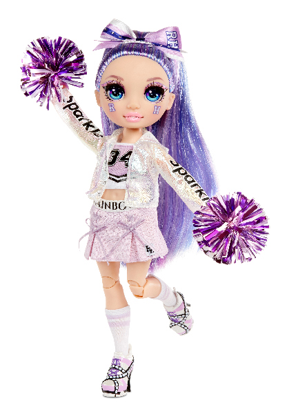 Rainbow High Fashion panenka - Roztleskávačka - Violet Willow (fialová)