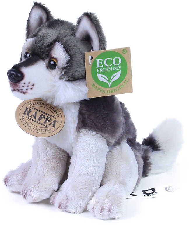 PLYŠ Vlk sedící 15cm Eco-Friendly *PLYŠOVÉ HRAČKY*