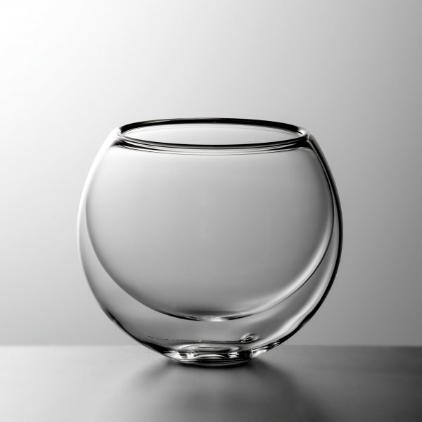 Bohemia Glass - Luxusní kulatá dvoustěnná sklenička BULBUS
