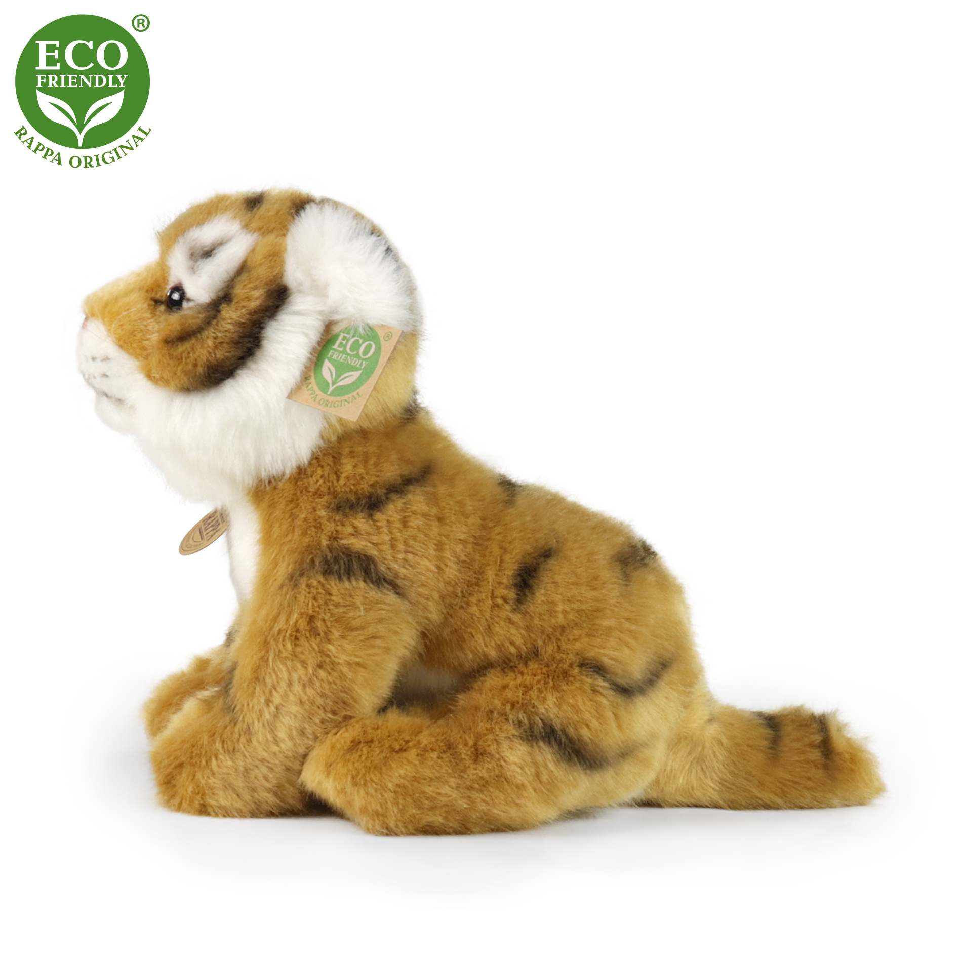 Rappa Eco-Friendly - Plyšový tygr hnědý sedící 25 cm
