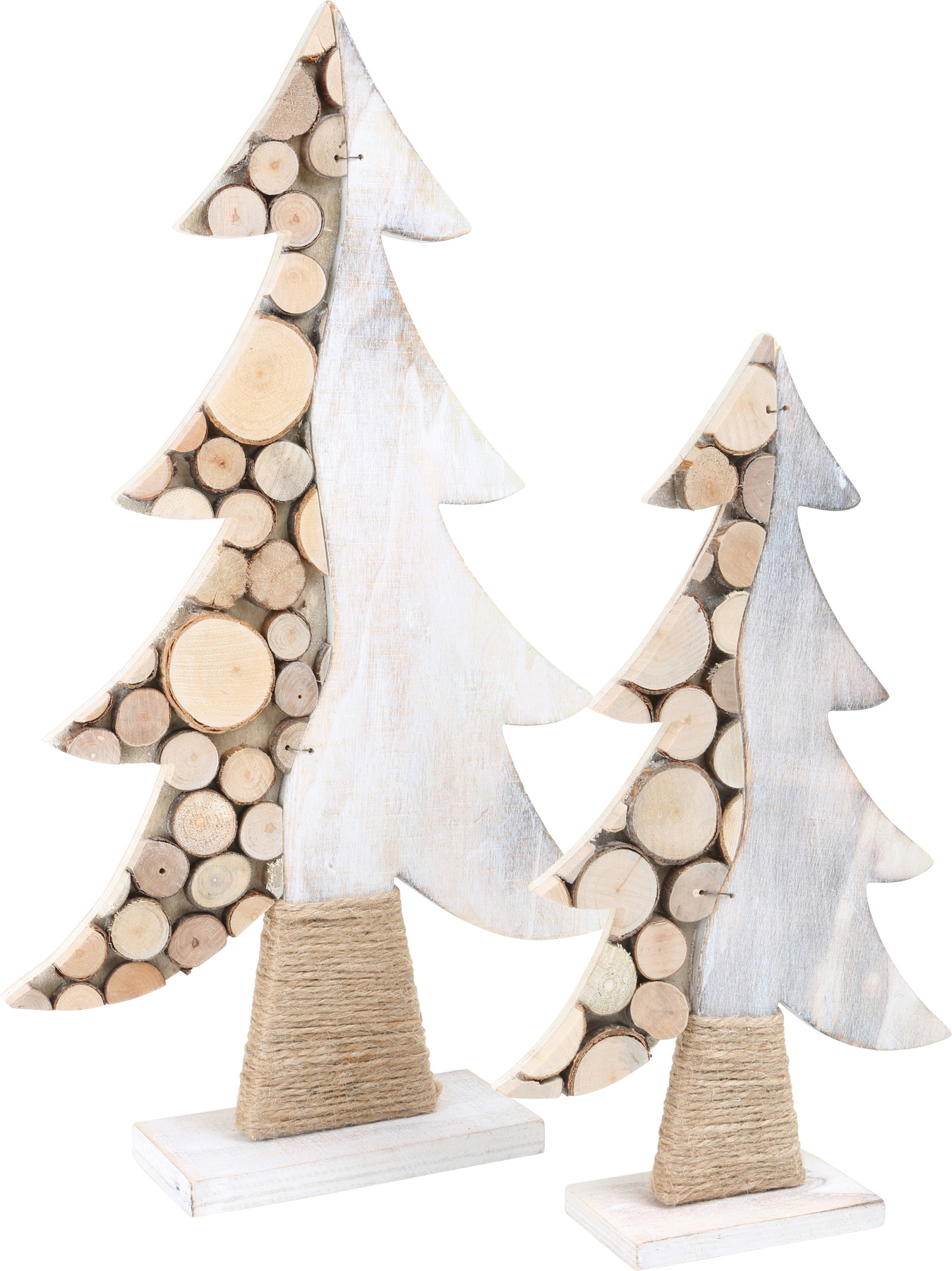 Small Foot Sada dřevěná vánoční dekorace stromeček 2 ks